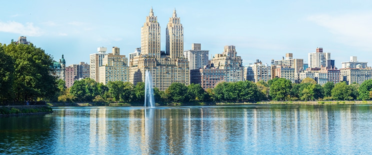 New York City skyline Central Park