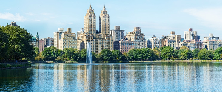 New York City skyline Central Park